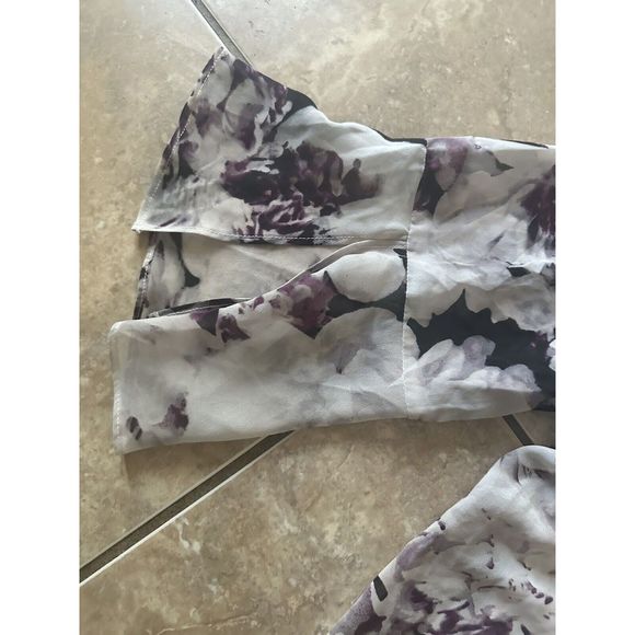 Calvin Klein Floral Blouse - Purple and White - Picture 3 of 8